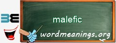 WordMeaning blackboard for malefic